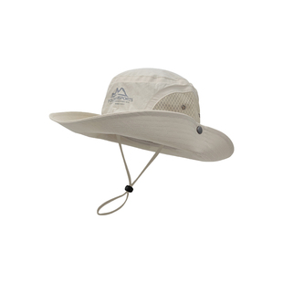 白色登山帽大头围男款网眼透气防紫外线遮阳渔夫帽女户外太阳帽子