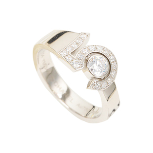 吾爱轻奢情人节我爱你幸运数字5精工镀白金超闪莫桑钻戒指女礼物