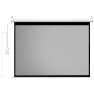 电动投影幕布高清家用抗光金属吊顶壁挂卧室遥控电影幕布60寸72寸100寸150寸超高清自动升降投影仪屏幕布