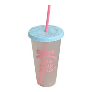 ins自制汽水塑料吸管杯子大容量高颜值女生家用可循环吸管杯水杯