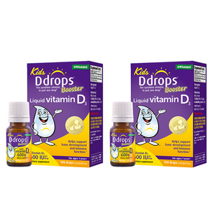 Ddrops滴卓思婴幼儿d3滴剂宝宝补钙vd3DD小滴瓶维d600IU维生素d*2