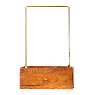 善琏湖笔 云帆笔挂 花梨木毛笔挂架笔架收纳架展示架实木摆件简约现代文房四宝书法多功能抽屉款挂毛笔的架子