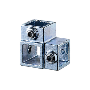 20 25 30方管连接件40*40mm镀锌管接头三通弯头货架紧固件免焊接