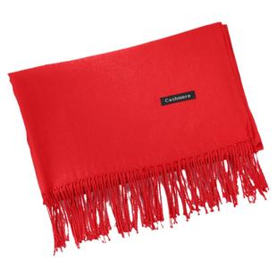 大红色围巾中国红年会定制logo印字女冬季过寿回娘家聚会披肩围脖