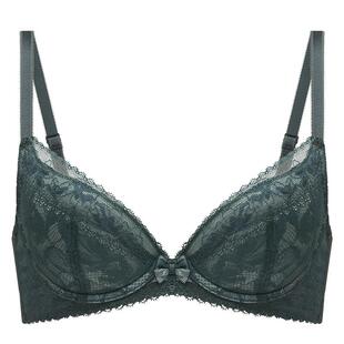 华歌尔Wacoal 薄款蕾丝聚拢宽侧收副乳调整形文胸内衣女WB3212