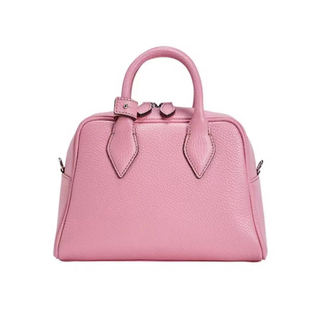 韩国小众kimsapparel波士顿保龄球包头层牛皮休闲手提单肩斜挎包