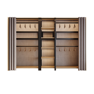 钢木衣柜家用卧室简易组装衣橱结实耐用出租房用衣帽间落地挂衣架