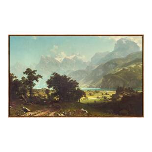 新品 比尔史伯特《卢塞恩湖》 客厅书房办公室背景装饰画挂画简约