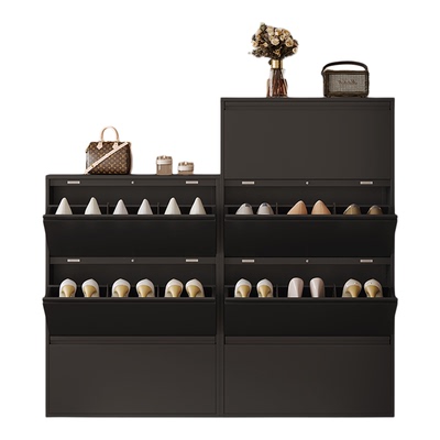 钢制超薄翻斗鞋柜新款15cm中古风