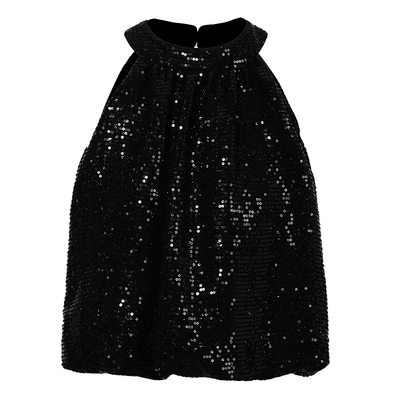 YongeFinch扬芬缇2026春季新款无袖挂脖短款气质闪闪背心女PUMBAY