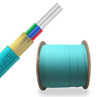 华杰恒讯定制 国标室内四4芯万兆多模光缆电信级束状OM3多模光纤线6芯八8芯12芯24芯OM4光缆 150/300/550跨距