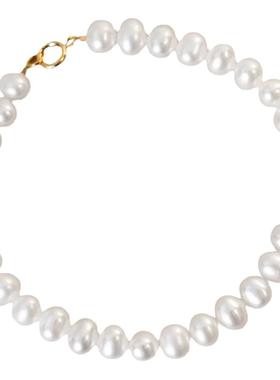 天然强光女淡水珍珠少女感手链