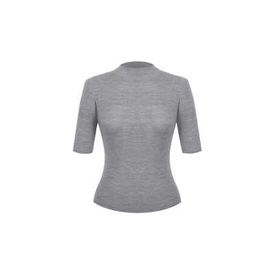 无缝一体16针羊毛打底针织上衣