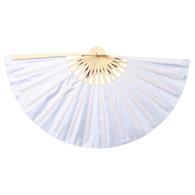 鹤东舞蹈同款纯白易开合折扇道具