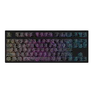 腹灵MK870Pro黑色等高线侧刻键盘