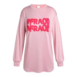 显瘦宽松字母大码胖mm女健身服瑜伽服上衣速干跑步中长款运动T恤