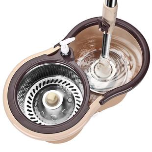 拖把杆旋转式免手洗通用家用自动甩水拖地神器一拖墩布桶地拖布净