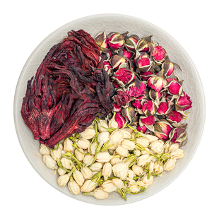 茉莉玫瑰洛神花茶包女神三花茶疏解生气肝郁内调结养颜节秋冬泡水