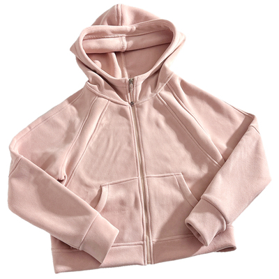 摇粒绒短款连帽卫衣女秋冬新款