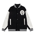 Amoeba美式复古街头十字架贴皮刺绣钢标棒球服夹克宽松男女外套潮