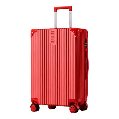 红色结婚新娘陪嫁箱静音万向轮