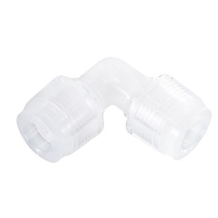 德容元道进口超高纯PFA接头等径弯头90度入珠式特氟龙半导体快插