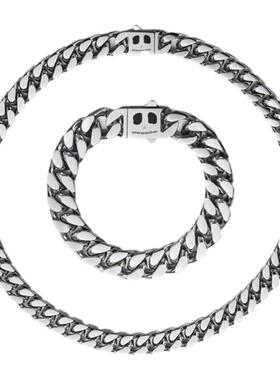 六面切割说唱短款项链钛钢古巴