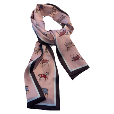 100%silk春秋双面双层真丝丝巾女