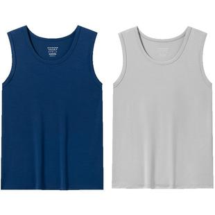 2件装SCHIESSER舒雅男士50S天丝莫代尔5A抗菌内衣背心基础打底