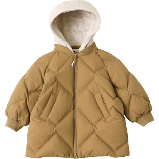 女童羽绒服中长款中大童冬季加厚新款儿童羽绒服宝宝亲子装