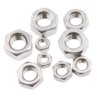 304/316/201不锈钢六角螺母螺栓螺帽螺丝帽大全M1.6M3M4M5M6-M33