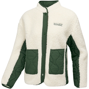 【成毅同款】斯凯奇冬季流行女羊羔绒外套宽松保暖休闲摇粒绒夹克