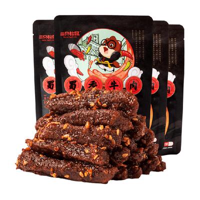 三只松鼠麻辣味牛肉条100g×4袋