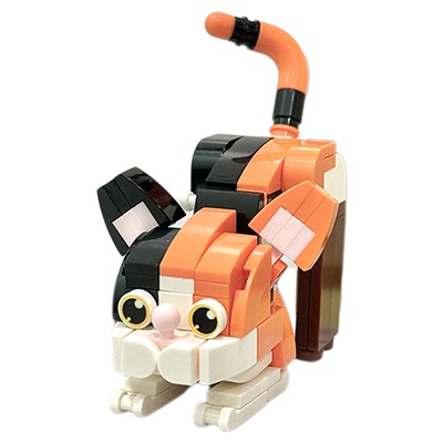 BrosBlock积木宠物猫咪拼装玩具