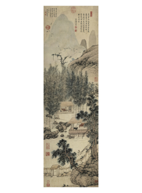 驿墨阁沈贞竹炉山房图原版复刻