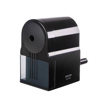 得力削笔器儿童刨笔机铅笔刀削笔刀转笔刀小学生手摇自动进铅可调节粗细削笔机小型便携素描美术专用卷笔刀