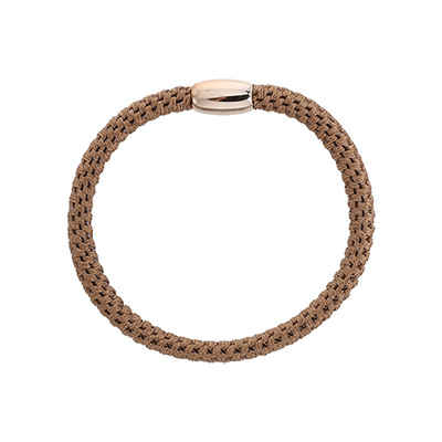 黑色健身运动编织发圈高马尾款