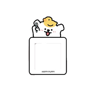 创意毛毡小狗开关贴保护套插座面板墙贴防水家用遮丑灯开关边框套