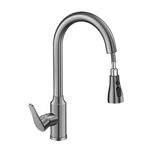 全铜厨房抽拉式水龙头伸缩洗菜盆专用水槽冷热两用增压防喷溅家用