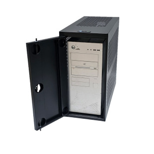 前开门电脑主机箱外壳机柜安全防盗机箱锁正开门保密防盗机箱柜笼