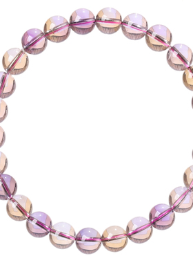 天然紫黄晶紫水晶手链鸳鸯体