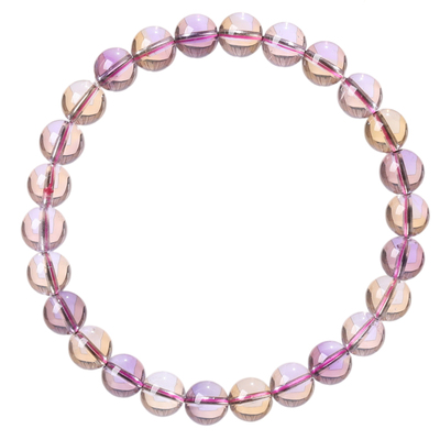 天然紫黄晶紫水晶手链鸳鸯体