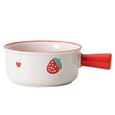 儿童防烫陶瓷手柄碗可爱