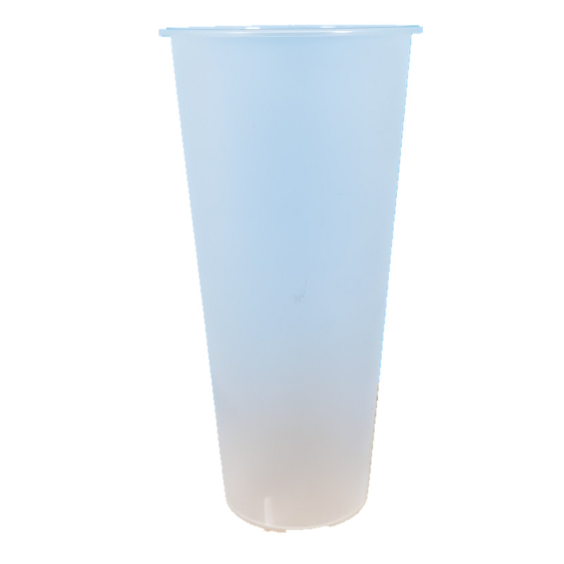 磨砂700ml一次性奶茶带盖塑料杯
