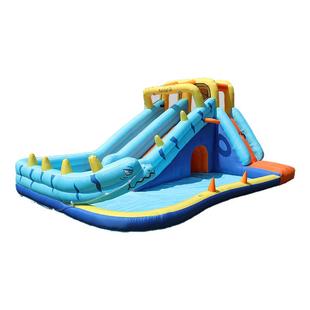 AirMyFun喷水恐龙充气城堡室内外儿童滑滑梯波波池攀爬架玩水玩具