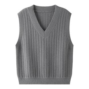 东京岁时记jk针织衫毛衣马甲背心女慵懒风日系灰色秋冬叠穿上衣女