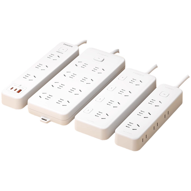 飞利浦插座拓展一转多总控排插接线板家用多孔位多功能接线板