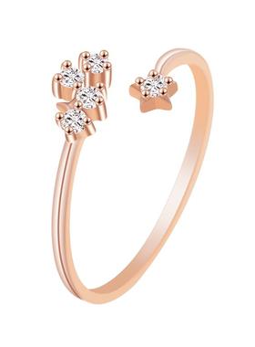 18K金真金戒指A750永不褪色原创