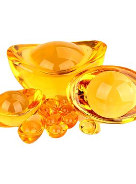 金元宝摆件合成水晶乔迁开业