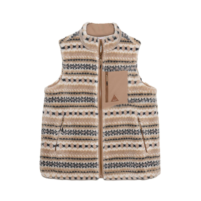 basicshenshen印花摇粒绒马甲女